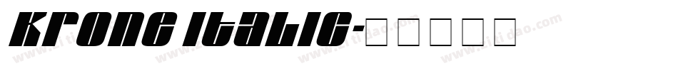 Krone Italic字体转换